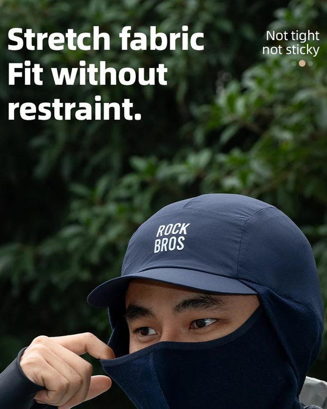 ROCKBROS Winter Cycling Mask and Hat 2 In 1 Fleece Thermal Keep Warm Ear Protection Outdoor Balaclava All Face Mask Men Women
