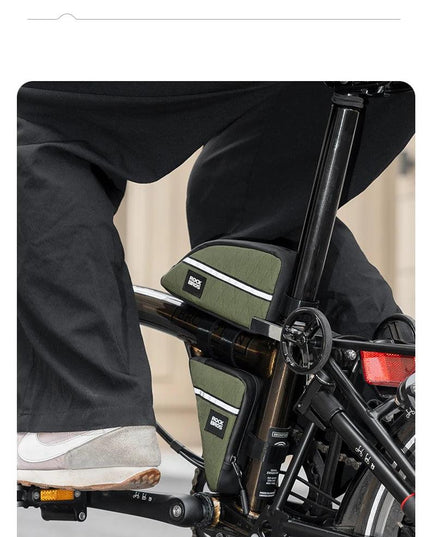 ROCKBROS Mini Triangle Bag Portable Bicycle Bag Ultralight Top Front Tube Frame Triangle Bag for Brompton Bike Cycling Accessory