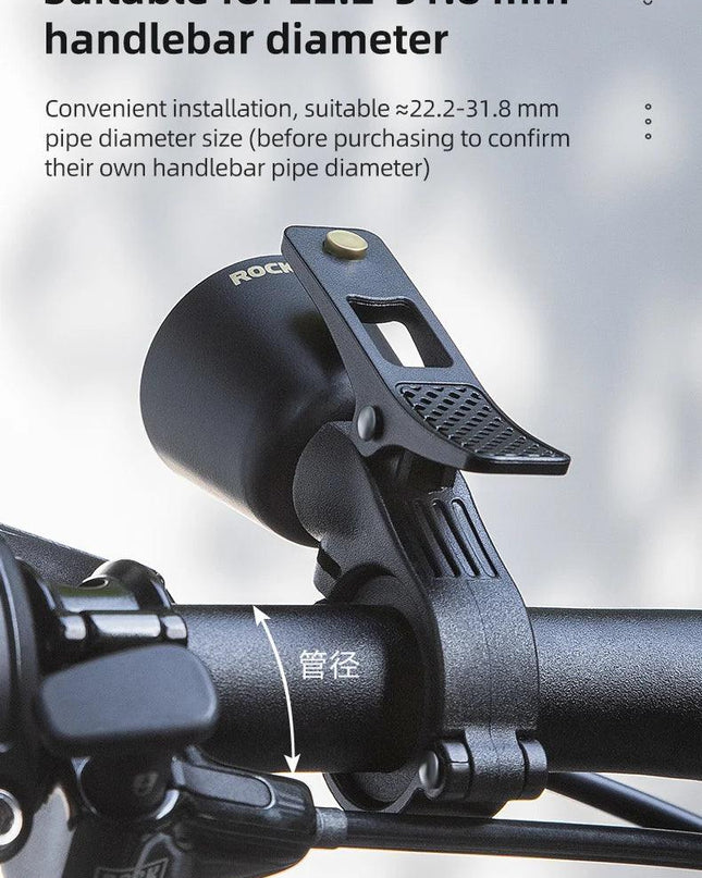 ROCKBROS Bicycle Brass Bell Cover Nylon Stainless Steel Screw High Decibel Clear Ring MTB Road Bike Retro Bell Bike Accessories