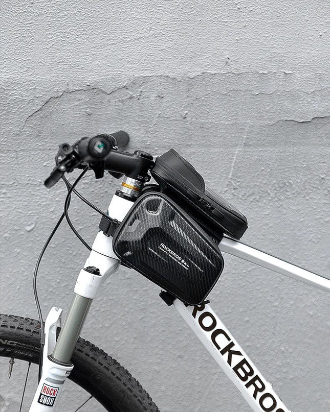 ROCKBROS Bicycle Bag Shockproof Touchscreen Top Tube Bags EVA Hard Shell Front Frame Phone Case Bike Bag Cycling Accessories