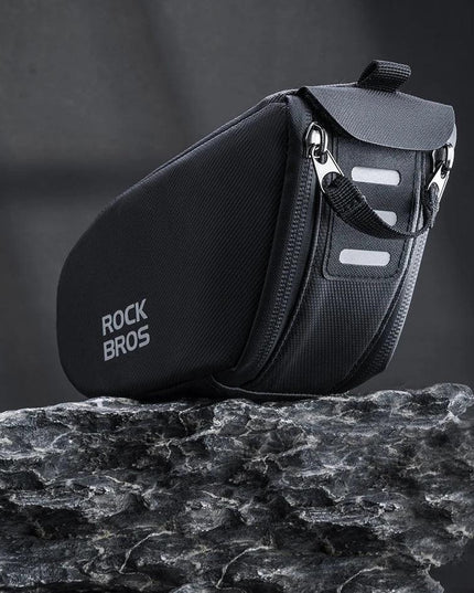 ROCKBROS Cycling Tail Bag Detachable Seat Pack Bag Large Capacity Waterproof Portable Riding Adjustable Bike Bag 0.8L-1.3L