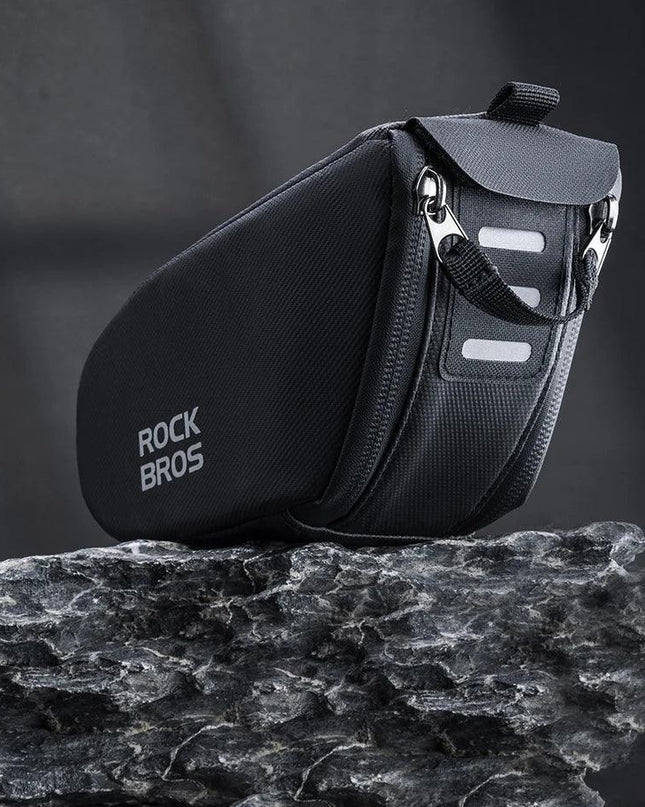 ROCKBROS Cycling Tail Bag Detachable Seat Pack Bag Large Capacity Waterproof Portable Riding Adjustable Bike Bag 0.8L-1.3L