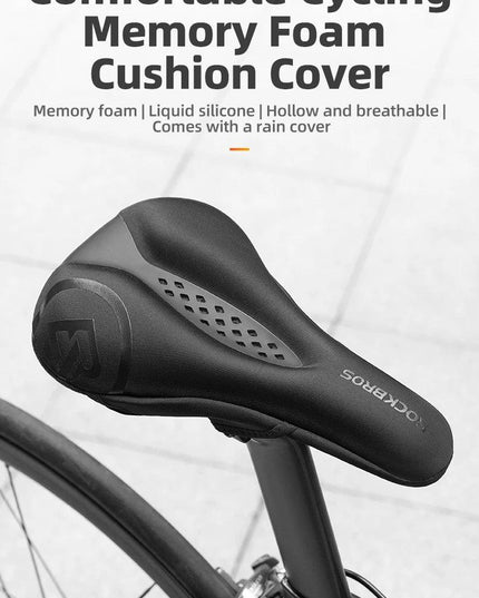 ROCKBROS Bicycle Saddle Cover Liquid Silicone Gel Breathable Seat Soft Thickened MTB Shockproof Cushion Cycling Accessories