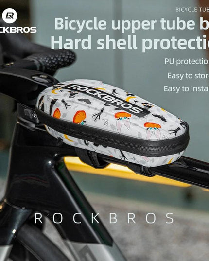 ROCKBROS Bicycle Trunk Bags 1L Hard Shell Bicycle Top Tube Bag MTB Road Bike Tools Storage Package Fashion Bicycle Accessories