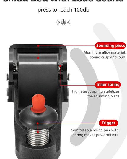 ROCKBROS Bicycle Bell Stainless Cycling Horn Mountain Road Anti-theft Alarm Horn Handlebar Bell Horn Classic Bicycle Accessories
