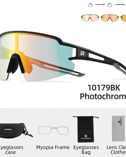 ROCKBROS Cycling Glasses Polarized UV400 Protection Bicycle Sunglasses Men Women Photochromic MTB Road Bicycle Goggles Eyewear
