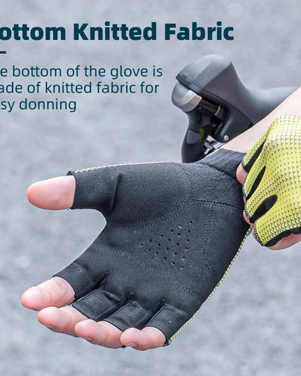 ROCKBROS Summer Cycling Gloves Half Finger Bicycle Gloves Mtb Road Breathable Bike Gloves High Elasticity Short Finger Gloves