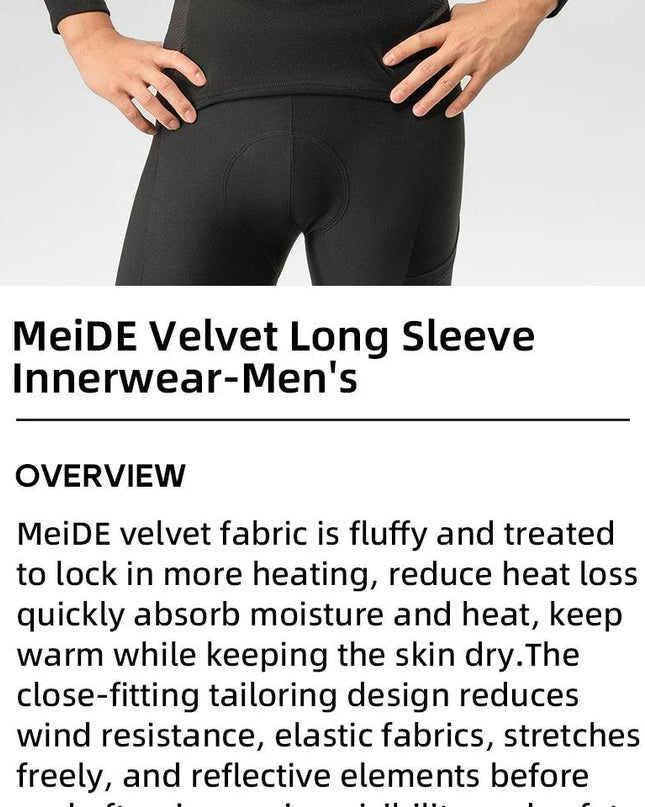 ROCKBROS Winter Cycling Underwear Warm Breathable Moisture Wicking First Layer Bicycle Clothing for Men Cycling Base Layer Sport
