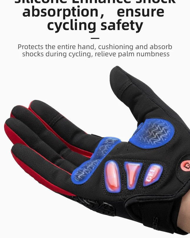 ROCKBROS Windproof Cycling Gloves Touch Screen Riding MTB Bike Bicycle Gloves Thermal Warm Motorcycle Winter Autumn Bike Gloves