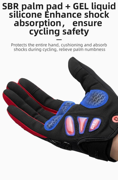 ROCKBROS Windproof Cycling Gloves Touch Screen Riding MTB Bike Bicycle Gloves Thermal Warm Motorcycle Winter Autumn Bike Gloves