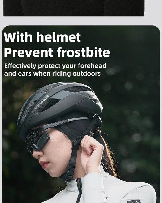 ROCKBROS Fleece Ear Warmer Sports Headband Windproof Warm Headwear Earmuffs Outdoor Riding Skiing Ear Warmers High Elasticity