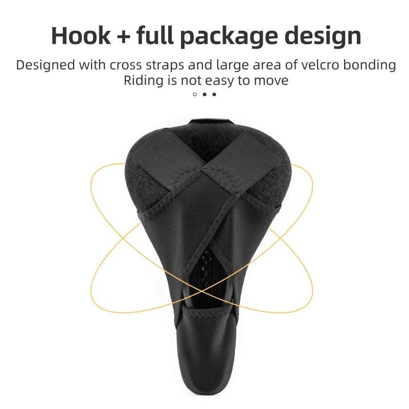 ROCKBROS Bicycle Saddle Cover MTB  With Rear Light Road Bike Seat Saddle Breathable Comfortable Cushion Cycling Saddle Cover