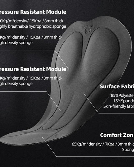 ROCKBROS Cycling Trousers With Italian Trouser Pad Long Tights Reflective Leggings Winter Fleece Thermal Anti Slip Pants 0-10°