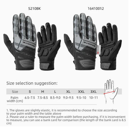 ROCKBROS Tactical Gloves SBR Thickened Pad Cycling Gloves Shockproof Breathable GEL Bike Gloves Winter Warmer Full Finger Sport