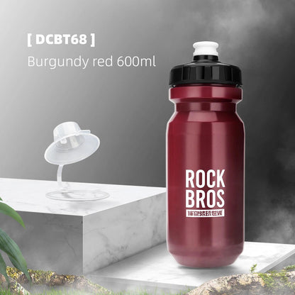 ROCKBROS Bicycle Water Bottle 600ML Lightweight Cycling Kettle Outdoor Sports Portable Portable MTB Road Bike Sport Water Bottle