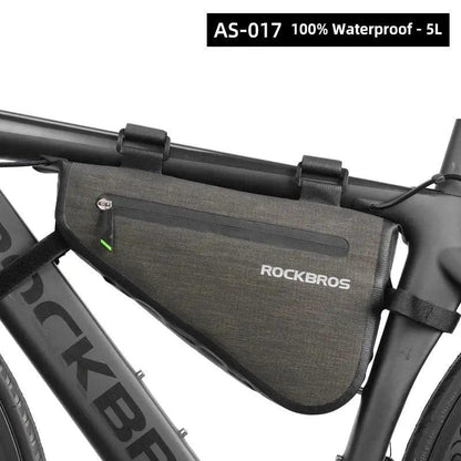 ROCKBROS Rainproof Bike Bag Large Capacity MTB Road Frame Bag Triangle Pouch Waterproof Caulking Bicycle Bag Pannier Accessories