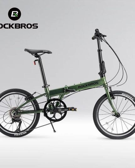 ROCKBROS 20 inch Folding Bike with Shimano 8-speed Aluminium Alloy Frame V Brake Lightweight Adult Unisex Adjustable Bike