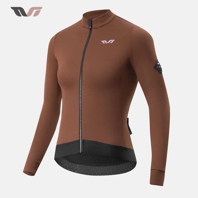 ROCKBROS Windbreak Cycling Jacket for Woman Winter Fleece Warm Women's Bicycle Jersey Professional Bicycle Training Clothing MTB