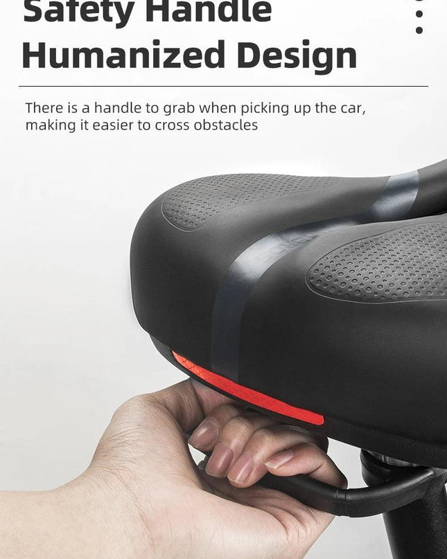 ROCKBROS Bicycle Saddle Breathable Shock Seats PU Leather Surface Cushion Rounded Hollow Cycling Seat Comfort MTB Bike Saddles