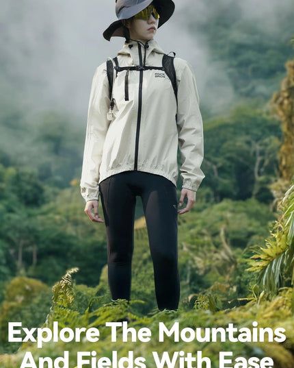 ROCKBROS Waterproof Cycling Jacket Raincoat Waterproof Breathable Outdoor Sport Windbreaker Cycling Hiking Men Women EUR Size