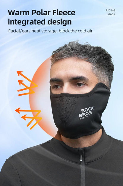 ROCKBROS Warmer Face Mask Windproof Motorcycle Fleece Sport Scarf Outdoor Face Protection Balaclava Bicycle Running Cycling Cap