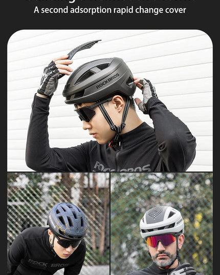ROCKBROS Magnetic Suction Shell Helmets Safe Breathable Cycling Rock Climbing Skateboarding Roller Skating Men Women Bike Helmet
