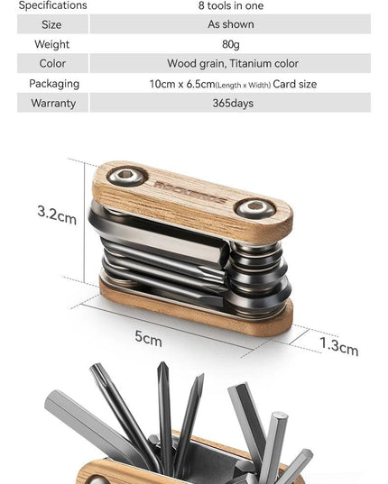 ROCKBROS 8 in 1 Bicycle Repair Tool Portable Bike Bicycle Screwdriver Repair Cycling Tool Mountain Bike Wrench Multi Tools