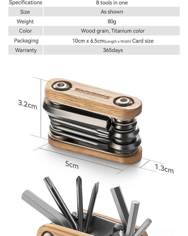 ROCKBROS 8 in 1 Bicycle Repair Tool Portable Bike Bicycle Screwdriver Repair Cycling Tool Mountain Bike Wrench Multi Tools