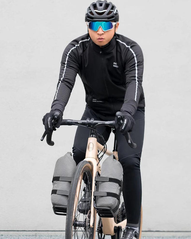 ROCKBROS Cycling Bag 2.7L Capacity Bicycle Front Fork Shelf Bag TPU Material Portable Pannier Bag Luggage Carrier Accessories