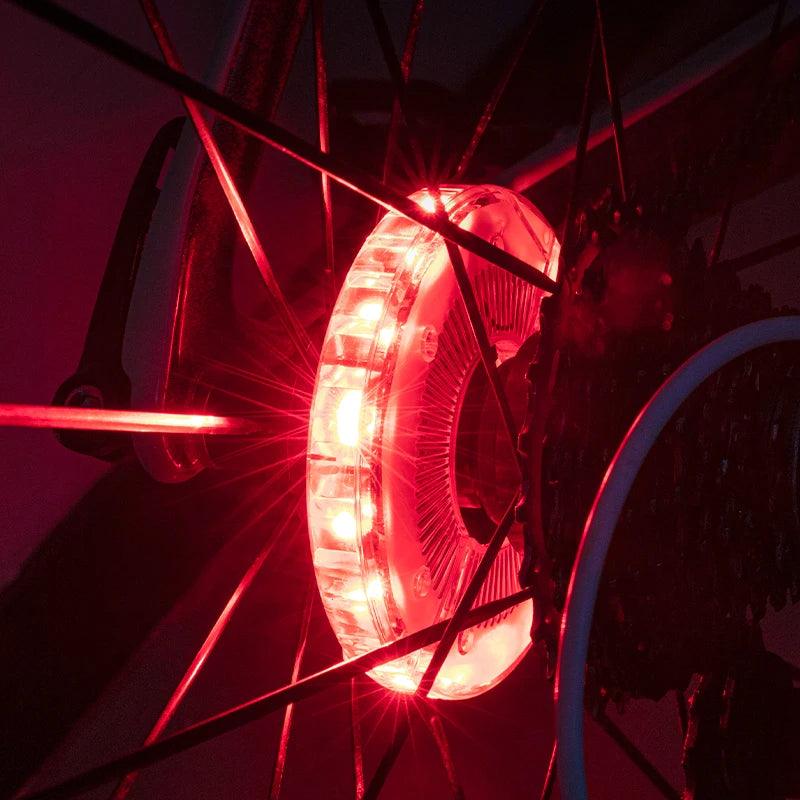 ROCKBROS Bicycle Wheel Light Smart 12 LED Flash Light Warning Light Kids Balance MTB Bike Light Vibration Sensing Light 1PCS