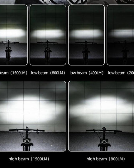 ROCKBROS 3000LM Bicycle Front Light 10000mAh Bicycle Light High Brightness Type-C Bike Lamp Road MTB Cycling Safety Front Lights