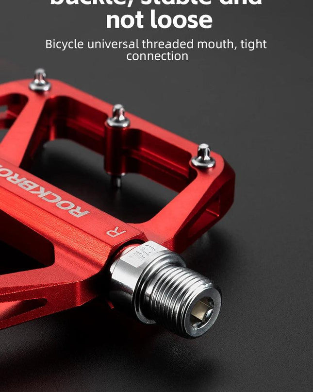 ROCKBROS Bicycle Pedals Save Effort Aluminum Alloy Anti-slip MTB Road Mountain Reflective Bearing Cycling Pedals Bike Accessory