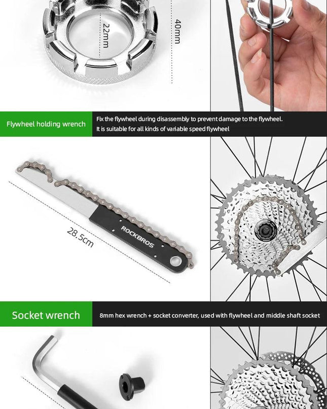ROCKBROS Bicycle Tools Sets Box Cycling Tools Professional Bike Multifunction Bicycle Repair Tools Key Set Cycling Tools