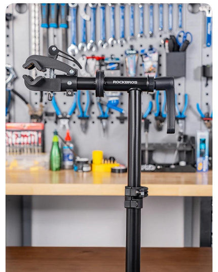 ROCKBROS Bike Repair Rack Desktop Professional Bicycle Wheel Truing Stand 360° Rotation Adjustable Maintenance Storage Stand