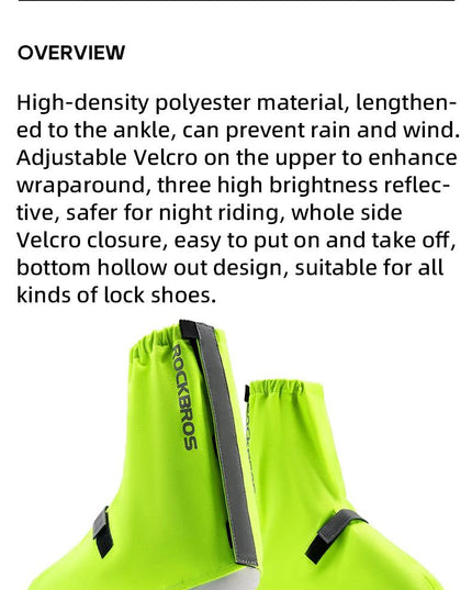ROCKBROS Cycling Shoe Covers Lightweight Shoe Protective Cover Overshoes Waterproof Shoe Covers MTB Road Bike Racing Shoe Covers