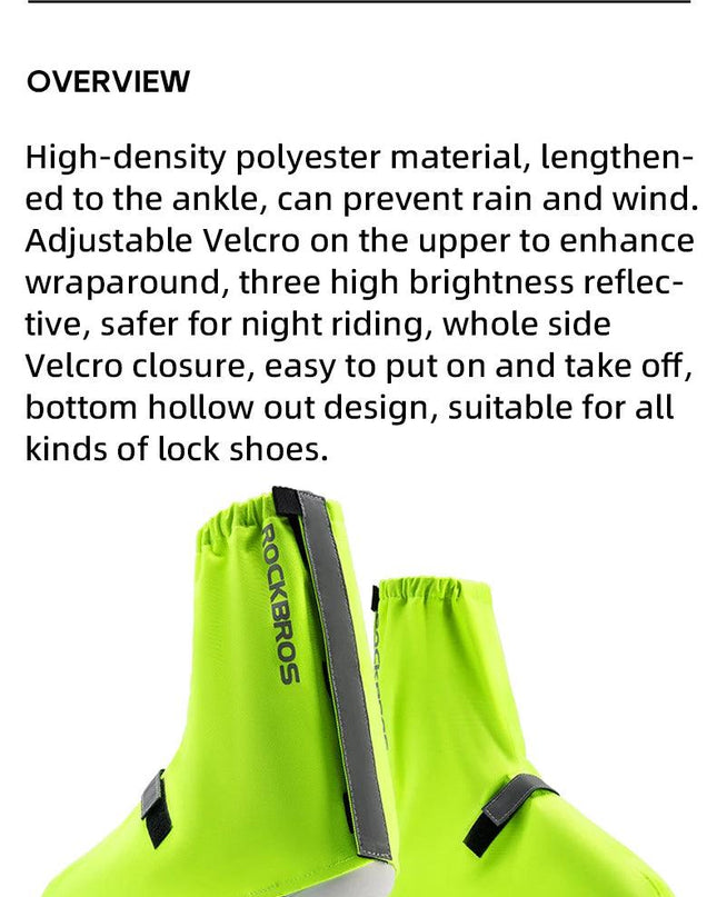 ROCKBROS Cycling Shoe Covers Lightweight Shoe Protective Cover Overshoes Waterproof Shoe Covers MTB Road Bike Racing Shoe Covers