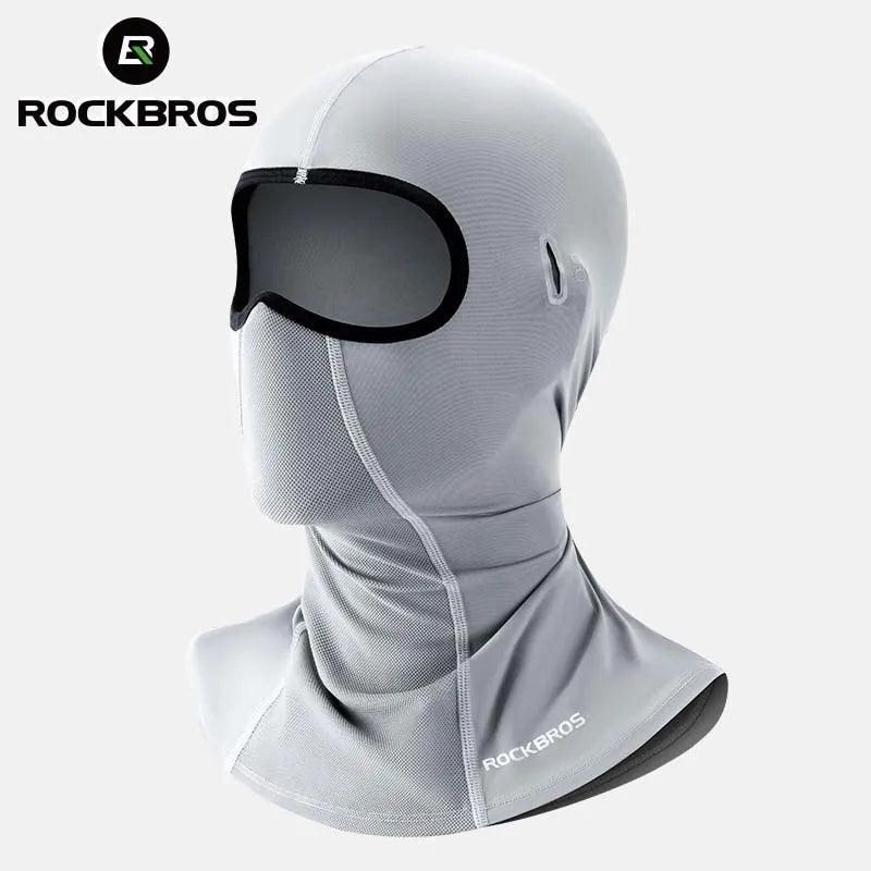 ROCKBROS UV Protection Face Cover Summer Cool Balaclava Ice Silk Anti-UV Cycling Full Face Cap Riding Headgear Masks Breathable