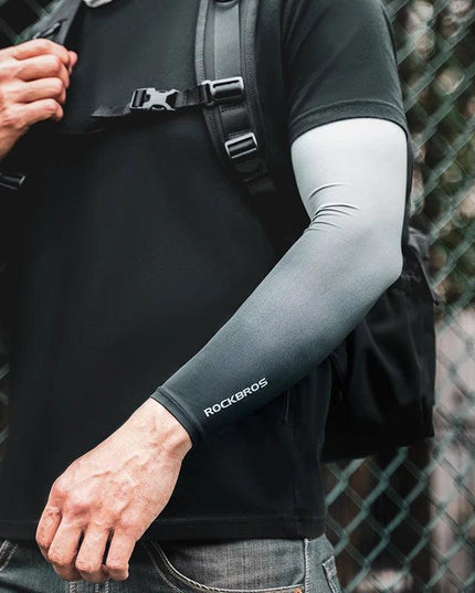 ROCKBROS Arm Sleeve UV Protection Cycling Sleeve Summer Quick Dry Breathable Fitness Fishing Sunscreen Sport Wear Arm Sleeves