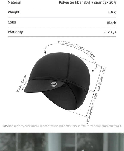 ROCKBROS TVI Cycling Cap Winter Keep Warm Thermal Fleece Hats Windproof Ear Protection Comfotable Ski Riding Small Cap Men Women