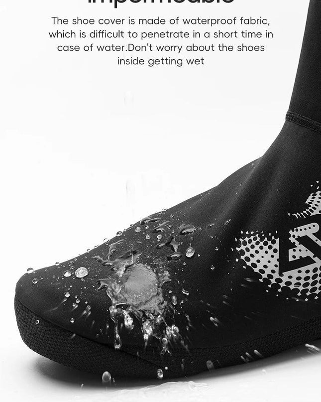ROCKBROS Winter Cycling Shoe Covers Warm Thermal  Shoes Covers Windproof MTB Road Bike Racing Shoe Covers With YKK Zipper