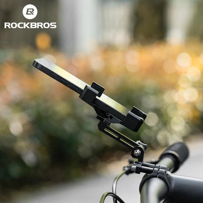 ROCKBROS Bike Phone Holder Aluminum Alloy Material Bracket Anti-slip Cushioning Pads 4.7-7.09 inch Mobile Phone Stand Shockproof