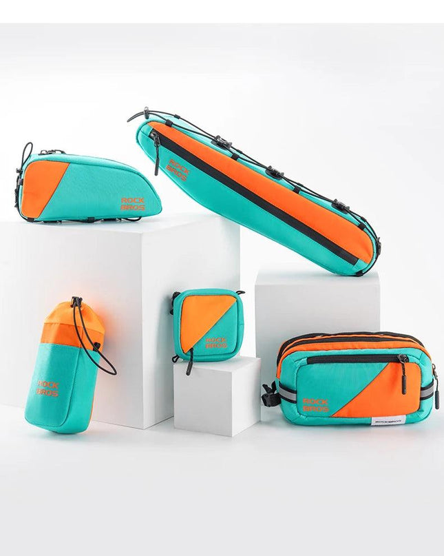 ROCKBROS Bicycle Bag Set Waterproof Combo Bag Front Bag Triangle Tube Bag Polyester Portable Bottle Bag Long-Distance Travel Bag