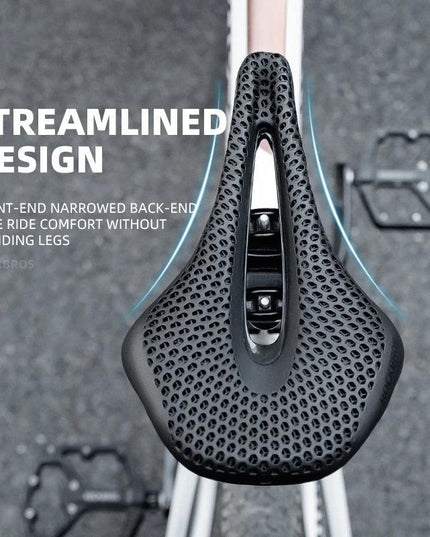 ROCKBROS Ultralight Bicycle Saddle 3D Printing Integrated Zonal Shock Absorption Comfortable MTB Road Bike Seat Spare Parts