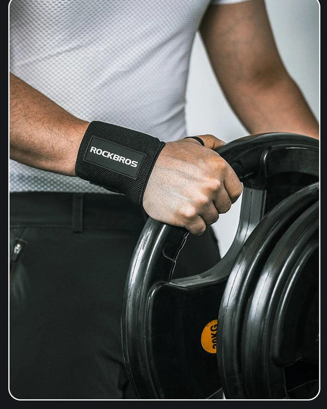 ROCKBROS Fitness Wrist Wraps Gym Adjustable Wrist Bandages Protector Wrist Support Sports Fitness Wrist Protection Sleeve A Pair