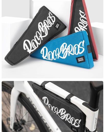 ROCKBROS Cycling Triangle Top Tube Bag Lightweight Bike Frame Pack for Tools and Accessories 1.9L large Capacity Triangle Bag