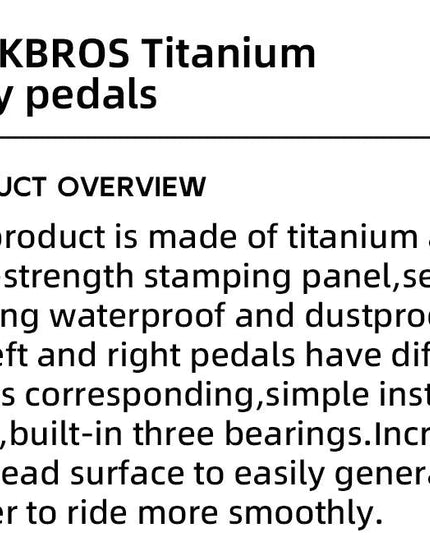 ROCKBROS Titanium Alloy Bike Pedals Ultralight Anti-slip Wide Pedal MTB Road Bike Stainless Steel Nails Cycling Accessories