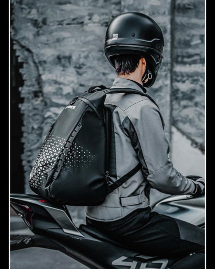 ROCKBROS Backpack High-Capacity Full Helmet Bag  Travel Luggage Bag 14.5L Breathable Reflective Motorcycle Rider Bags Accessory