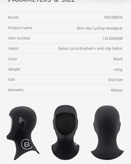 ROCKBROS Scarf Warmer Fleece Balaclava Non-Slip Outdoor Sport Cycling Mask Windproof Caps Ear Neck Protection Thermal Sport Mask