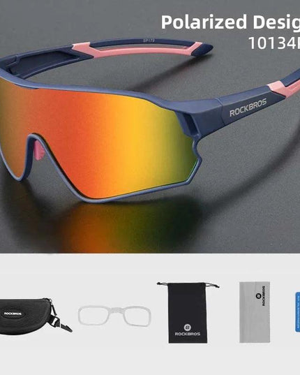 ROCKBROS Bicycle Polarized Glasses UV400 Sport Cycling Glasses Mtb Mountain Bike Eyewear Sunglasses Outdoor Running Goggles