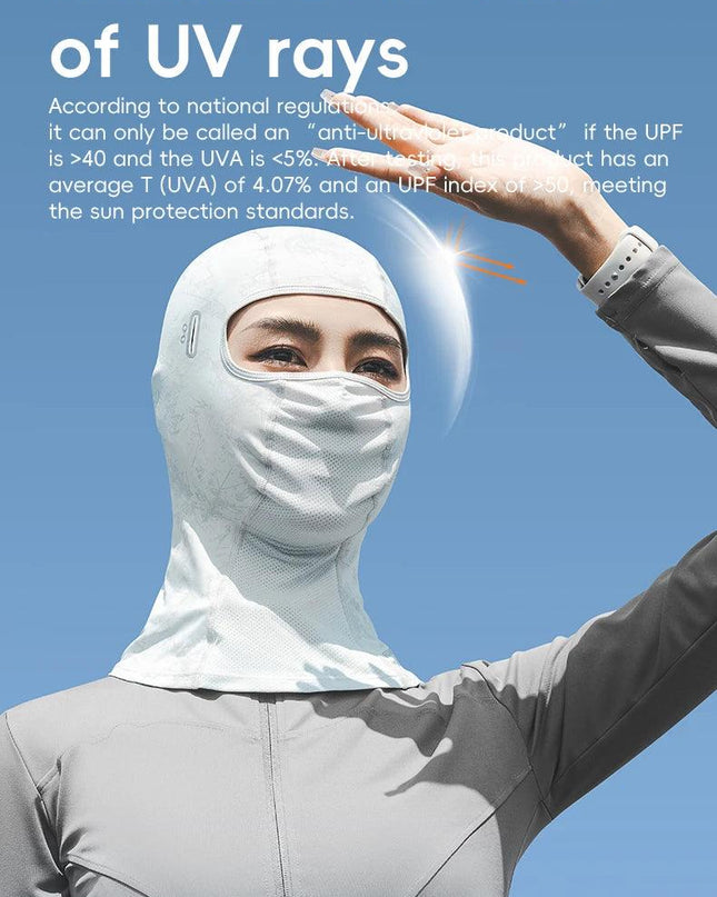 ROCKBROS Summer Breathable Cycling Cap Cooling Sun UV Protection Mask Balaclava Hat Bicycle Scarf Motorcycle Full Face Mask